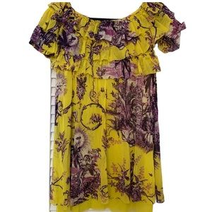 Jean Paul Gaultier mesh babydoll dress yellow